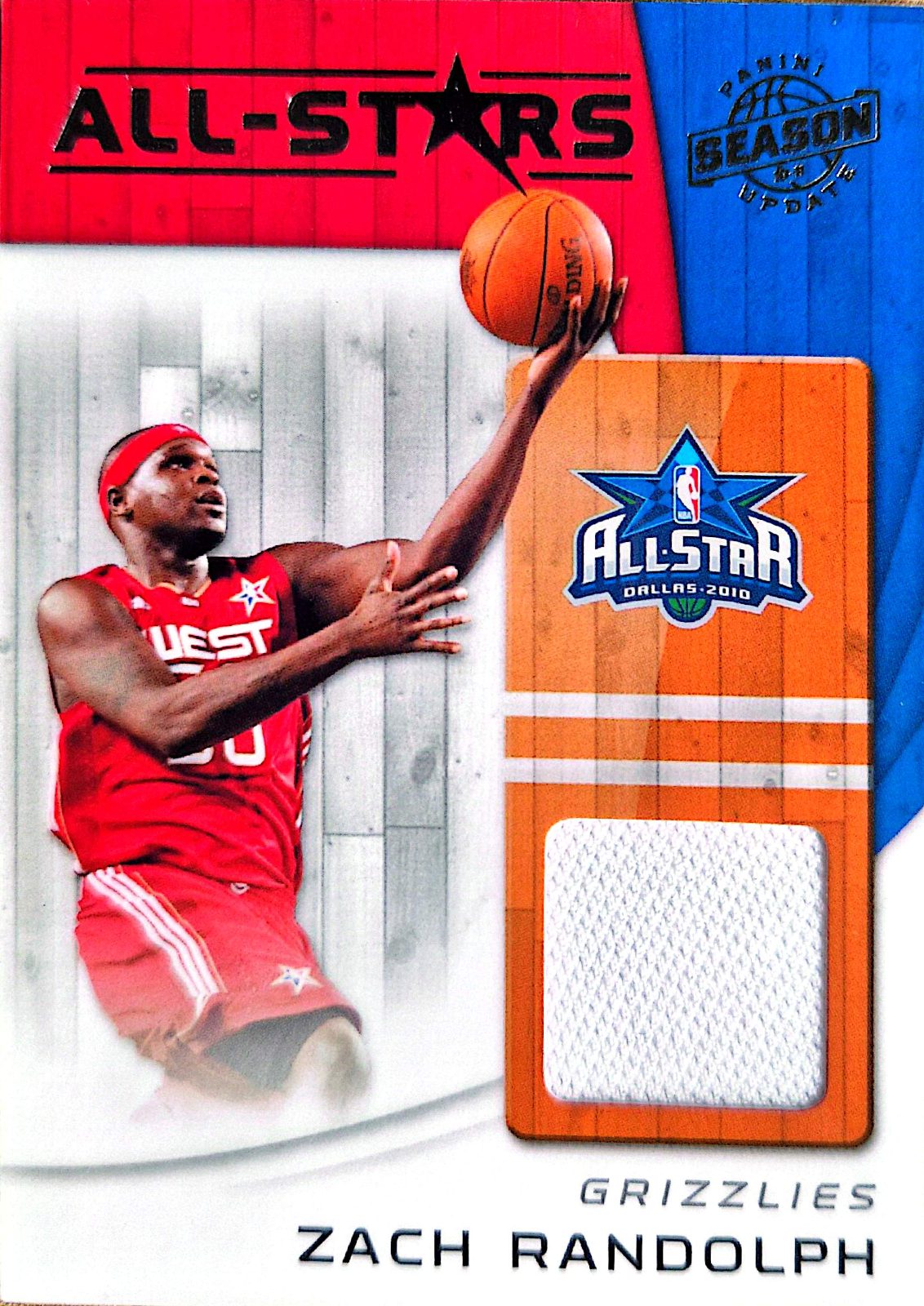 Zach Randolph Panini All-Star 2010-11 Parche Game-Used
