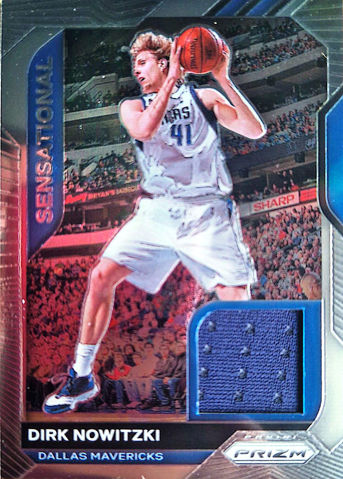 Dirk Nowitzki Panini Prizm 2020-21 Parche Game-Used
