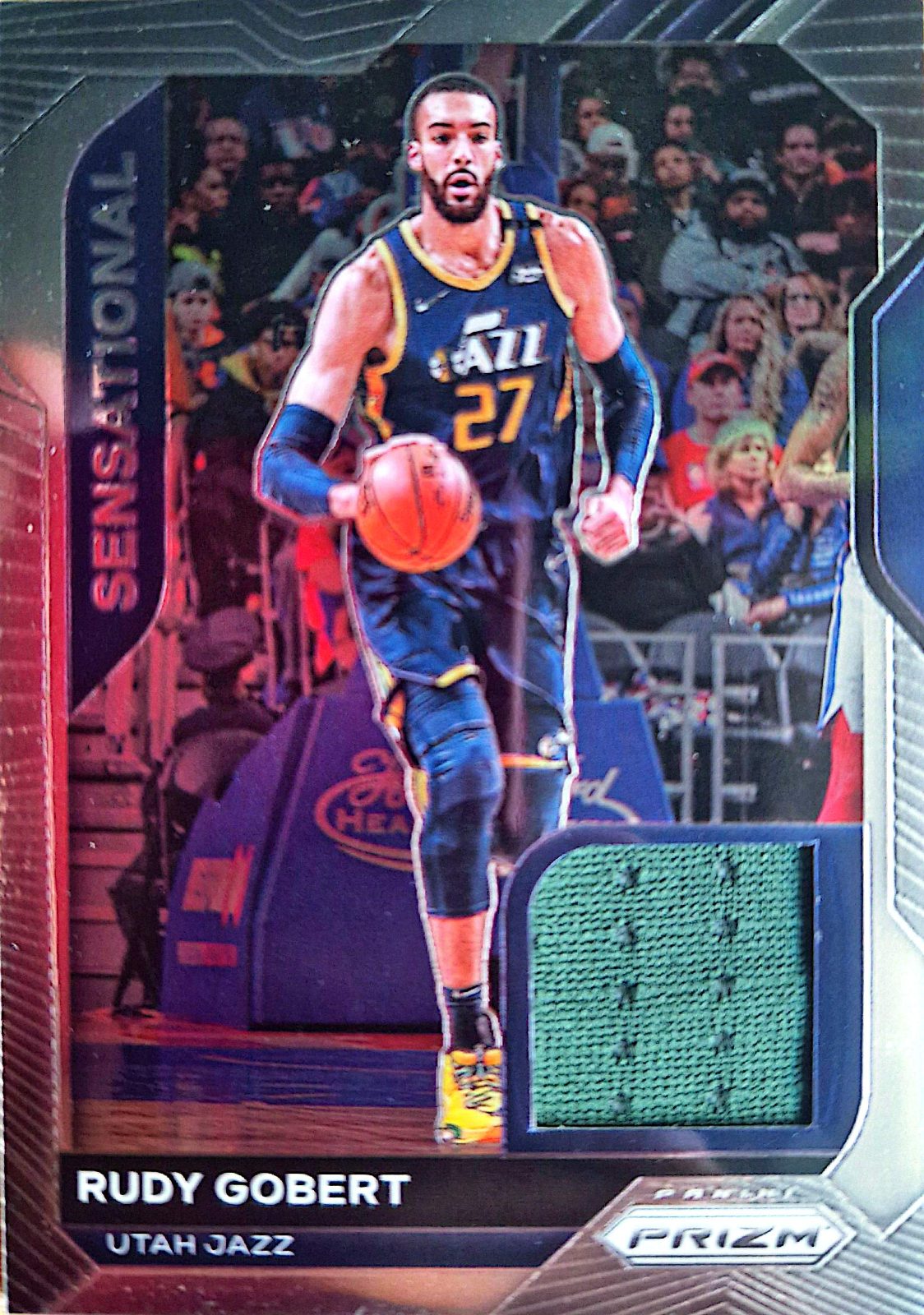 Rudy Gobert Panini Prizm 2020-21 Parche Game-Used