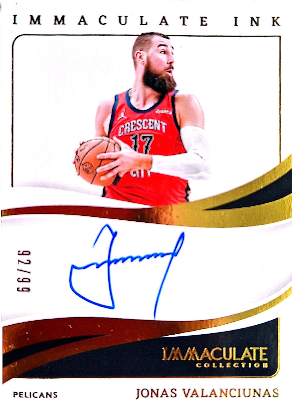 Jonas Valanciunas Panini Immaculate Collection 2023-24 Autógrafo /99