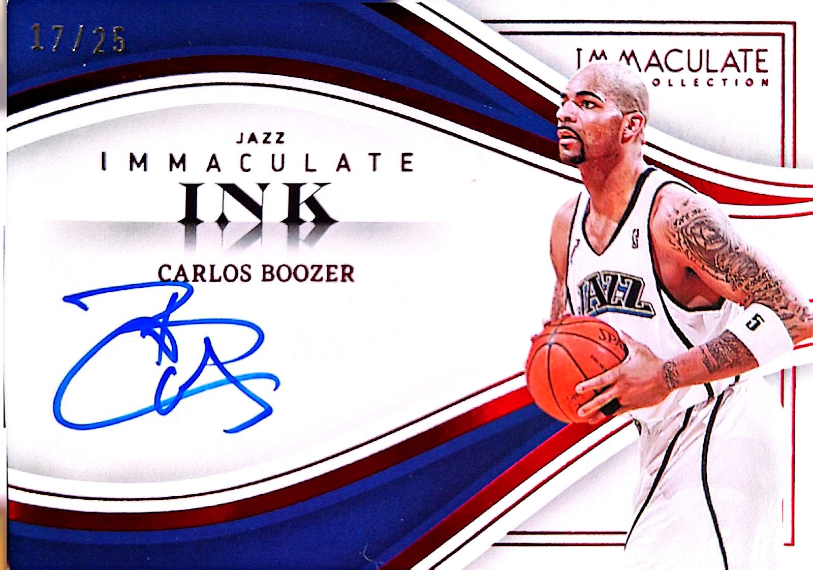 Carlos Boozer Panini Immaculate Collection Immaculate Ink 2022-23 Autógrafo /25