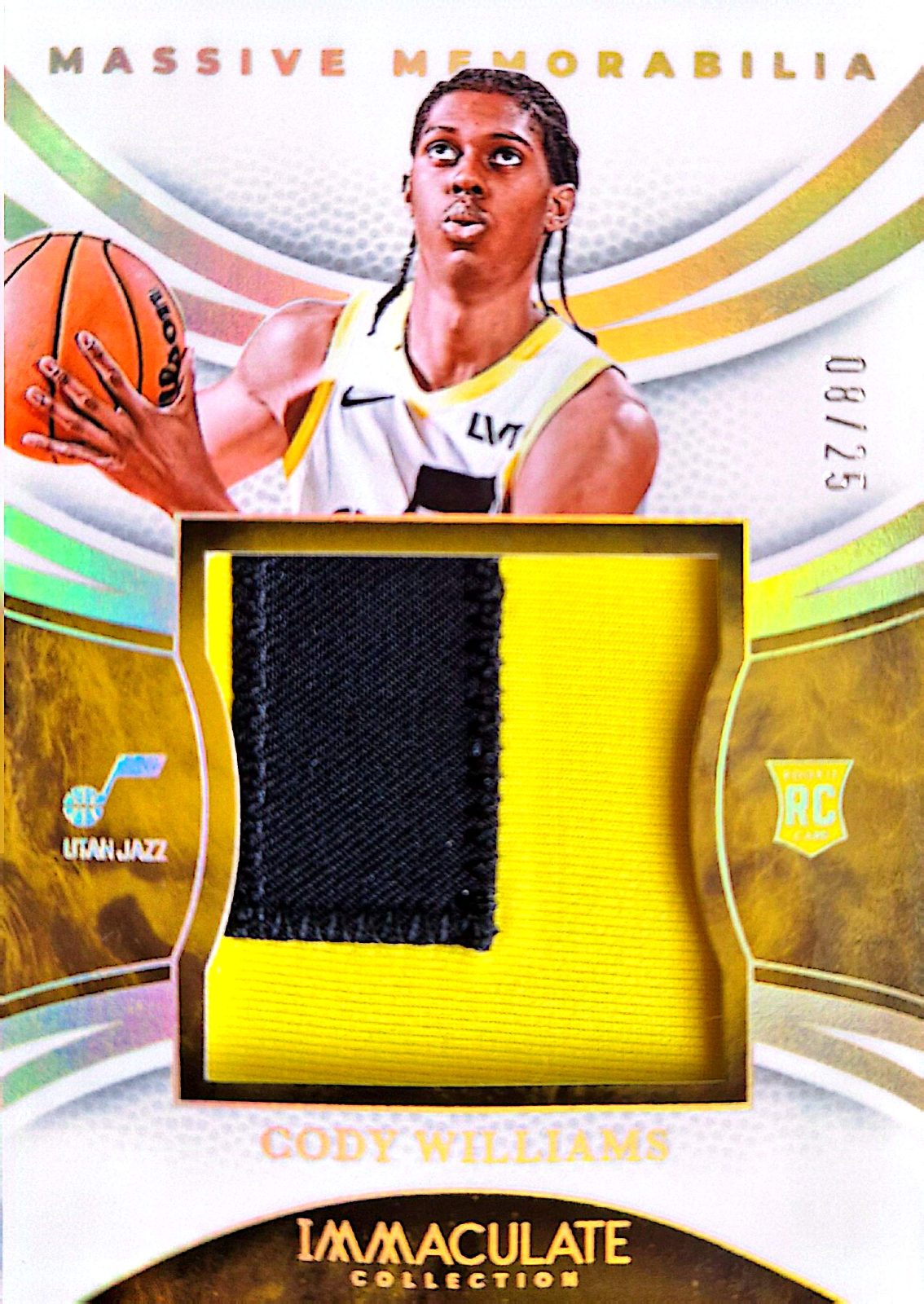 Cody Williams Panini Immaculate Collection 2024-25 Parche /25