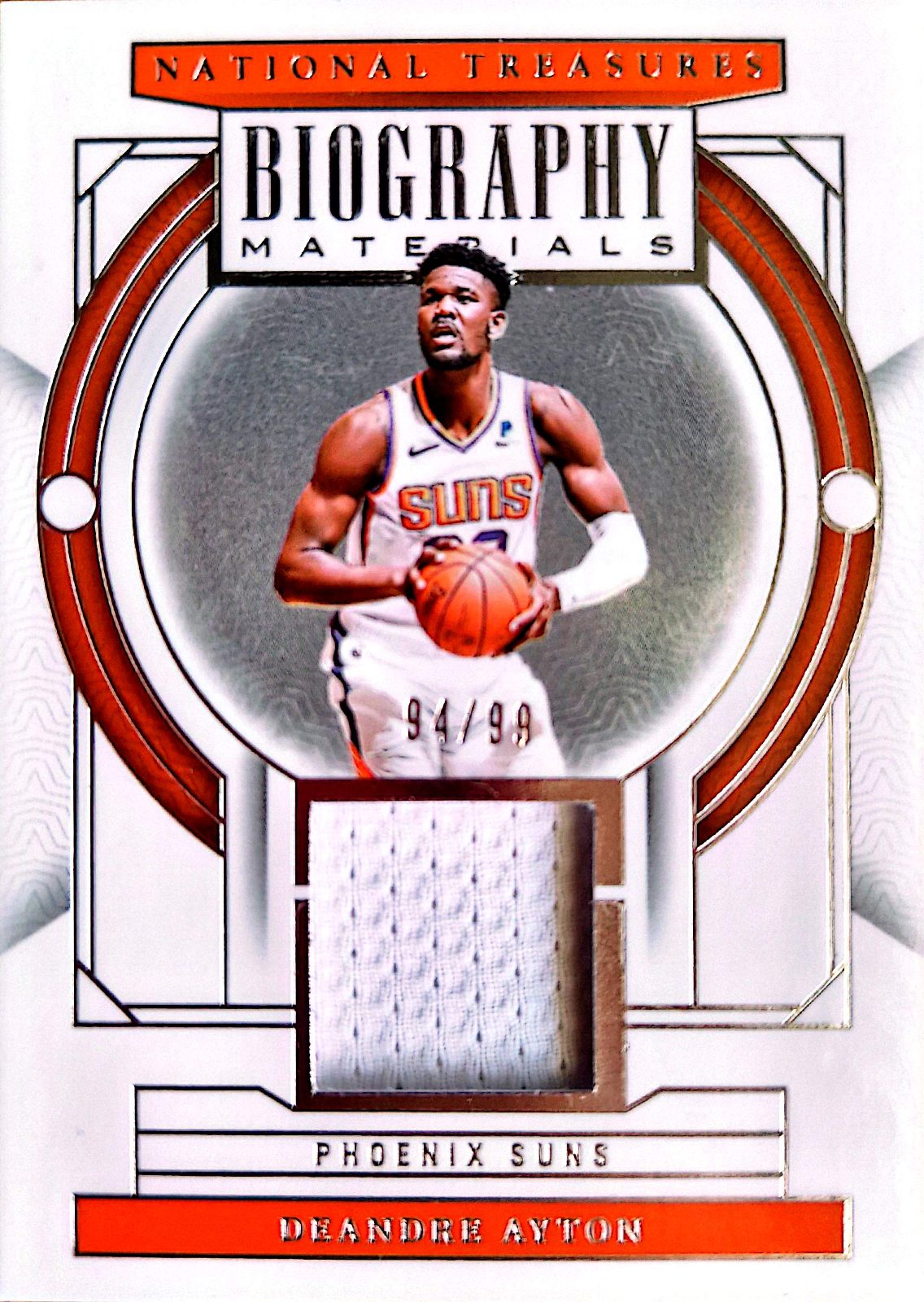 Deandre Ayton Panini National Treasures 2023-24 Parche Game-Used /99