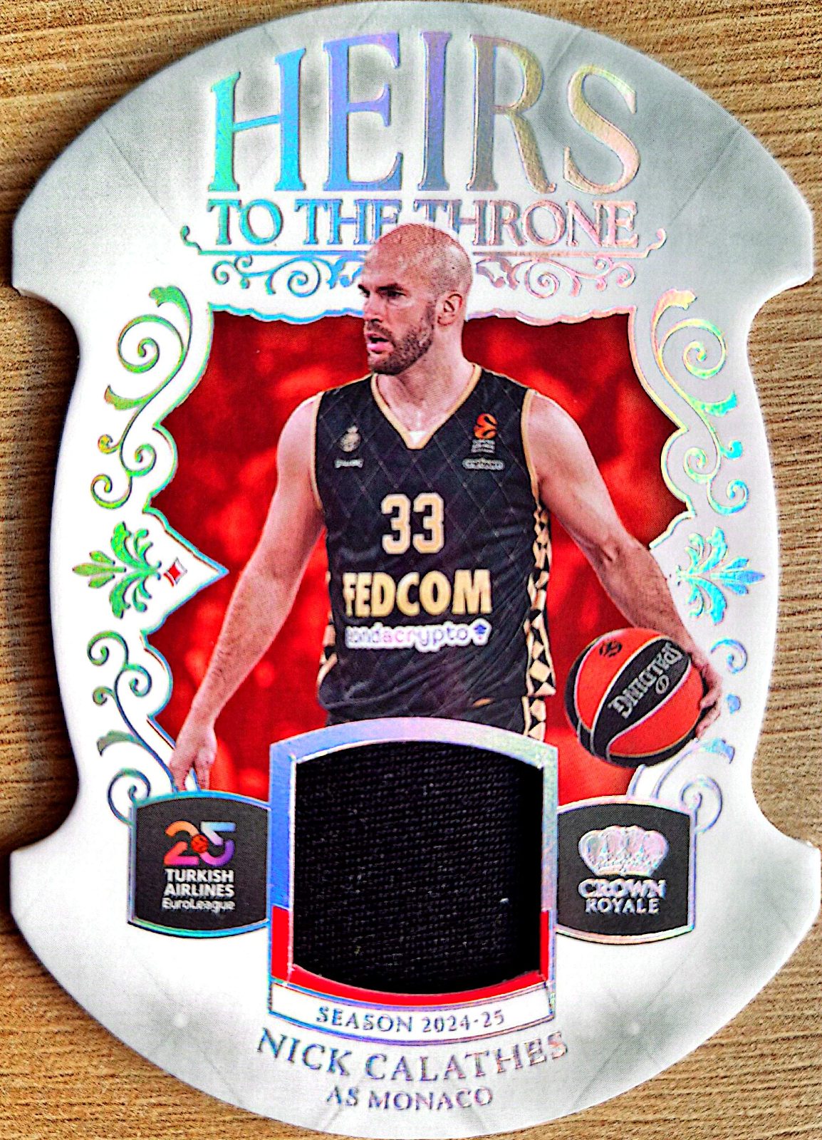 Nick Calathes Panini Crown Royale EuroLeague 2024-25 Heirs to the Throne Parche