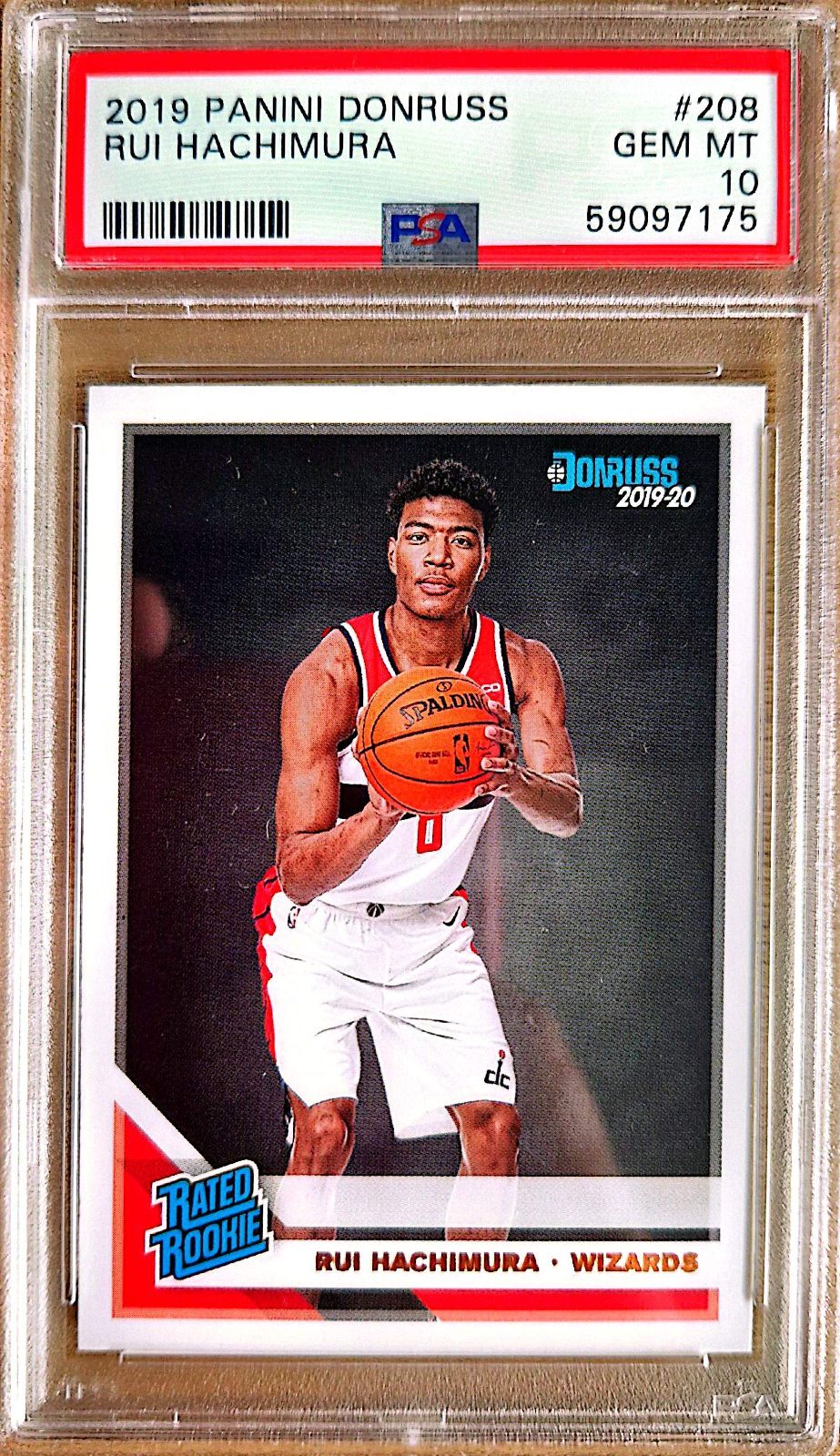 Rui Hachimura Panini Donruss Rated Rookie 2019-20 PSA 10