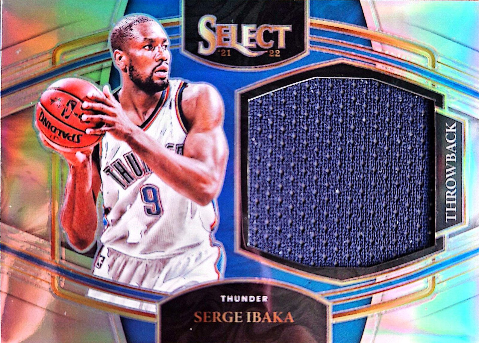 Serge Ibaka Panini Select Throwback Materials 2021-22 Parche Game-Used