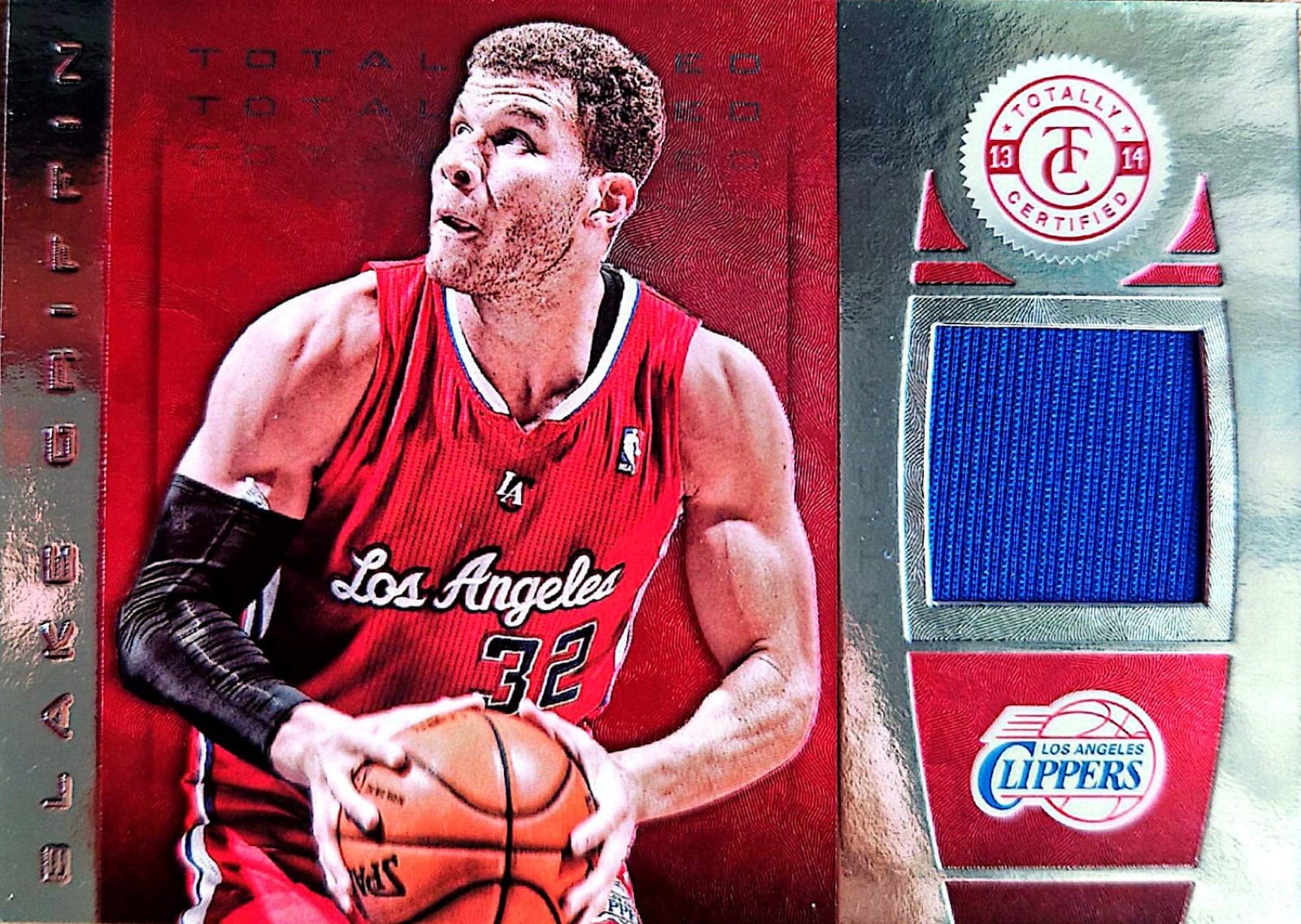 Blake Griffin Panini Totally Certified Red 2013-14 Parche Game-Used /99