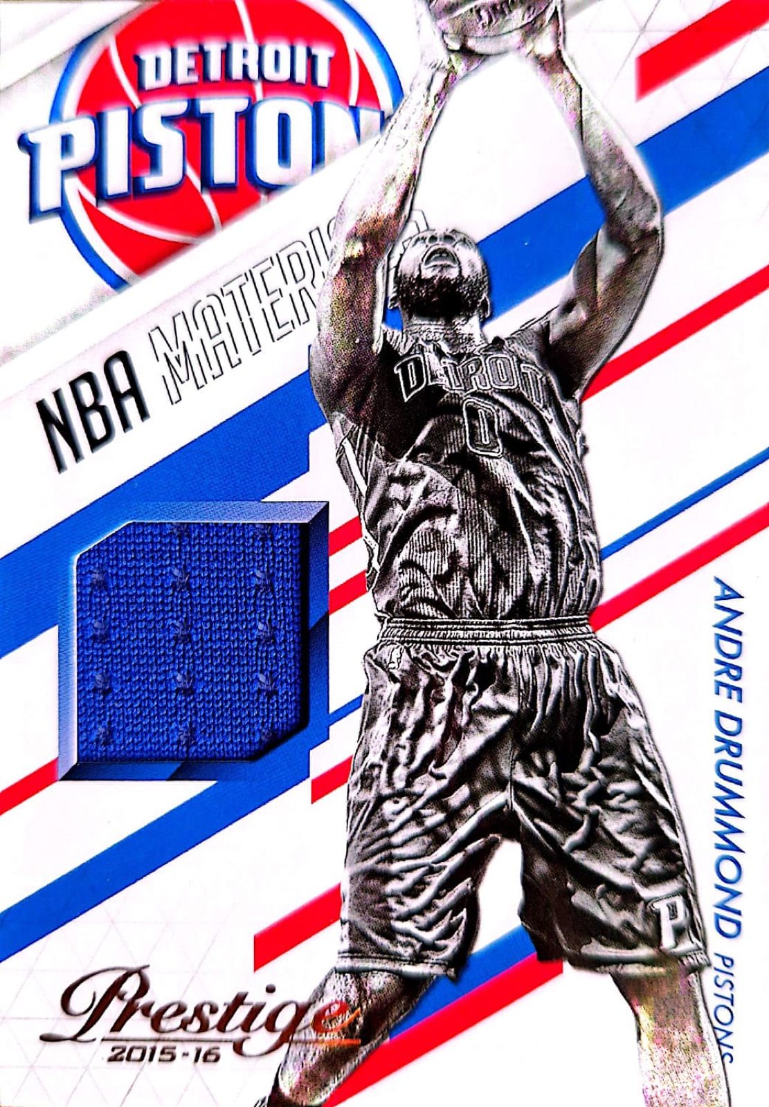 Andre Drummond Panini Prestige NBA Materials 2015-16 Parche Game-Used