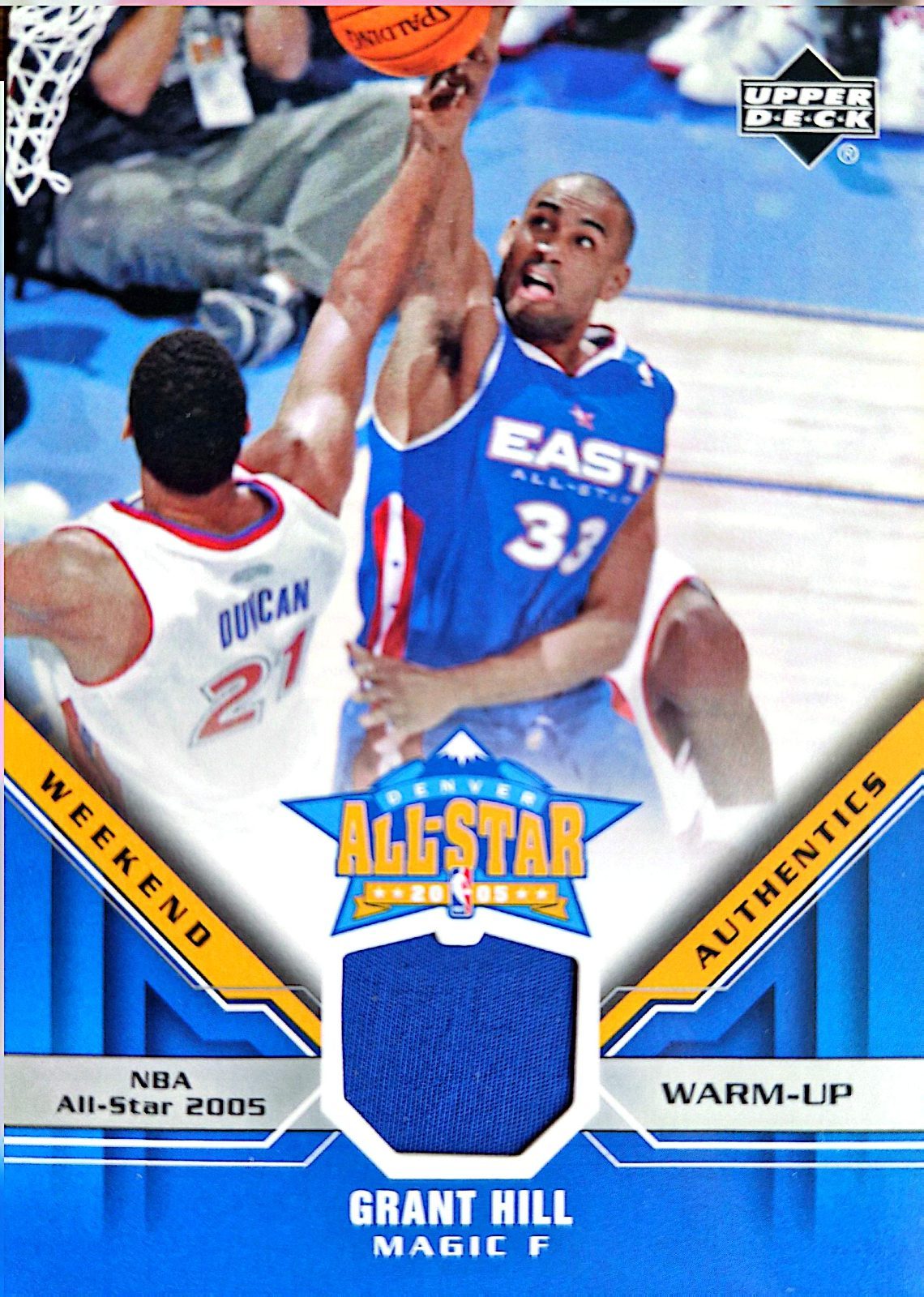 Grant Hill Upper Deck All-Star Weekend Authentics 2005-06 Parche Game-Used