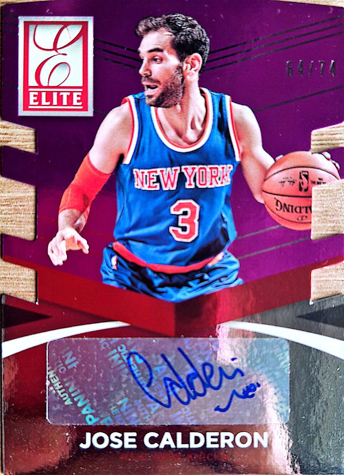 José Calderón Panini Donruss 2014-15 Autógrafo /74