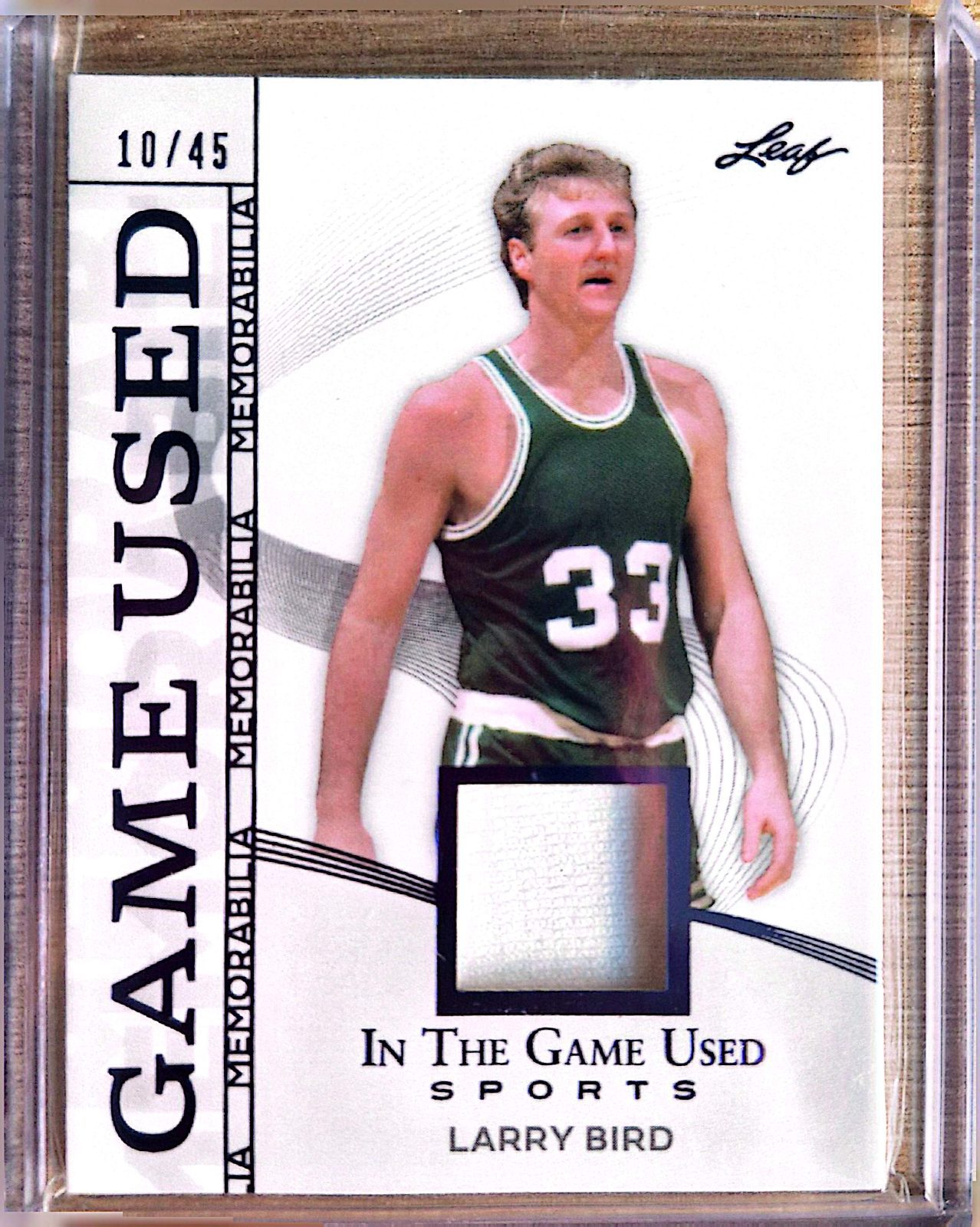 Larry Bird Leaf In The Game Used Sports 2025 Parche Game-Used /45