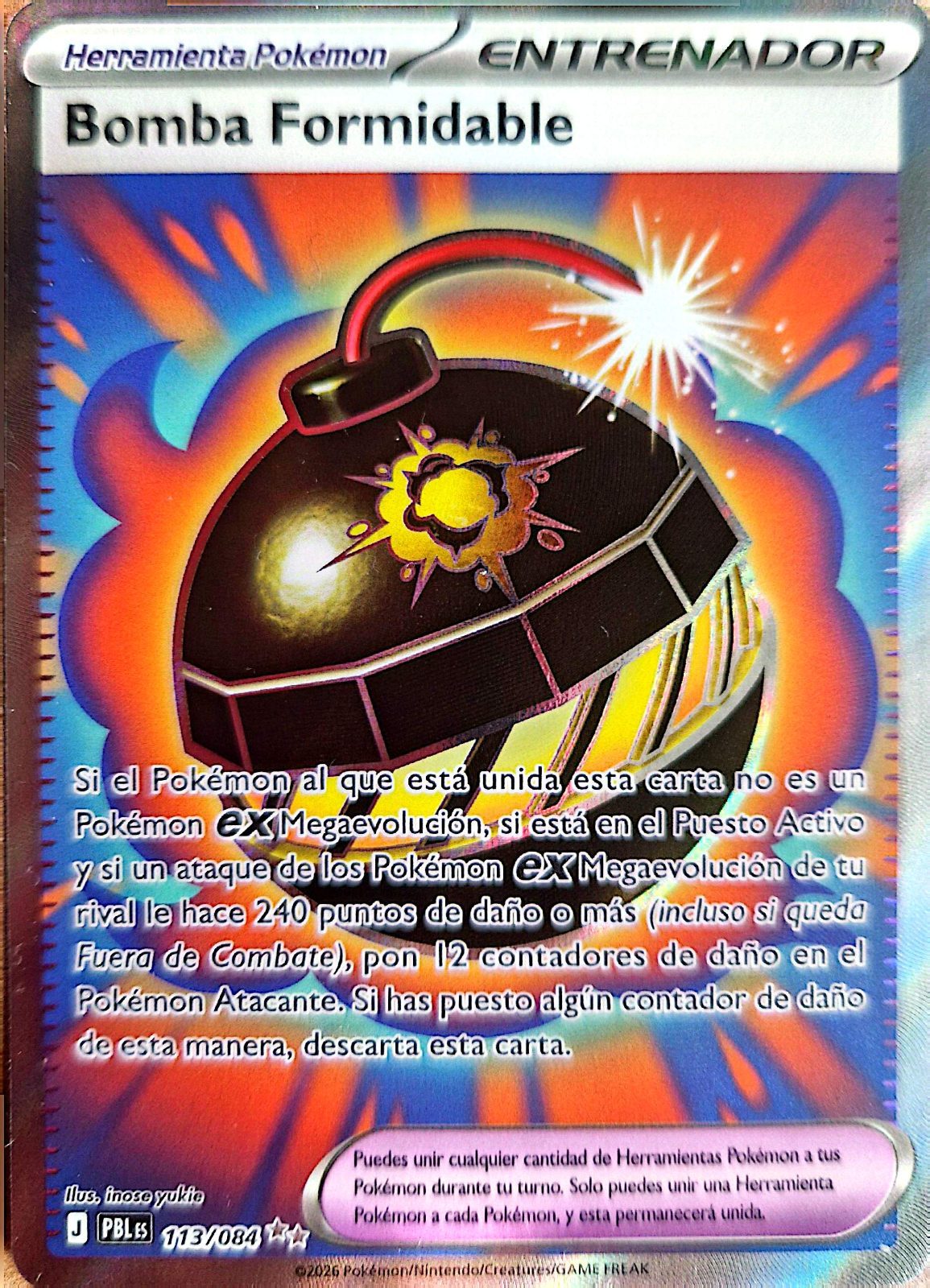 Bomba Formidable Pokémon PBL 113/084