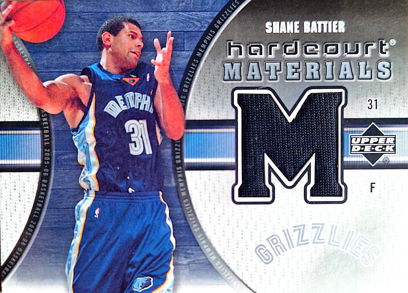 Shane Battier Upper Deck Hardcourt Materials 2005-06 Parche Game-Used