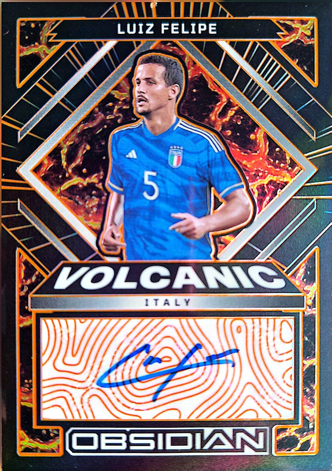 Luiz Felipe Panini Obsidian Volcanic Signatures 2022-23 Autógrafo /75