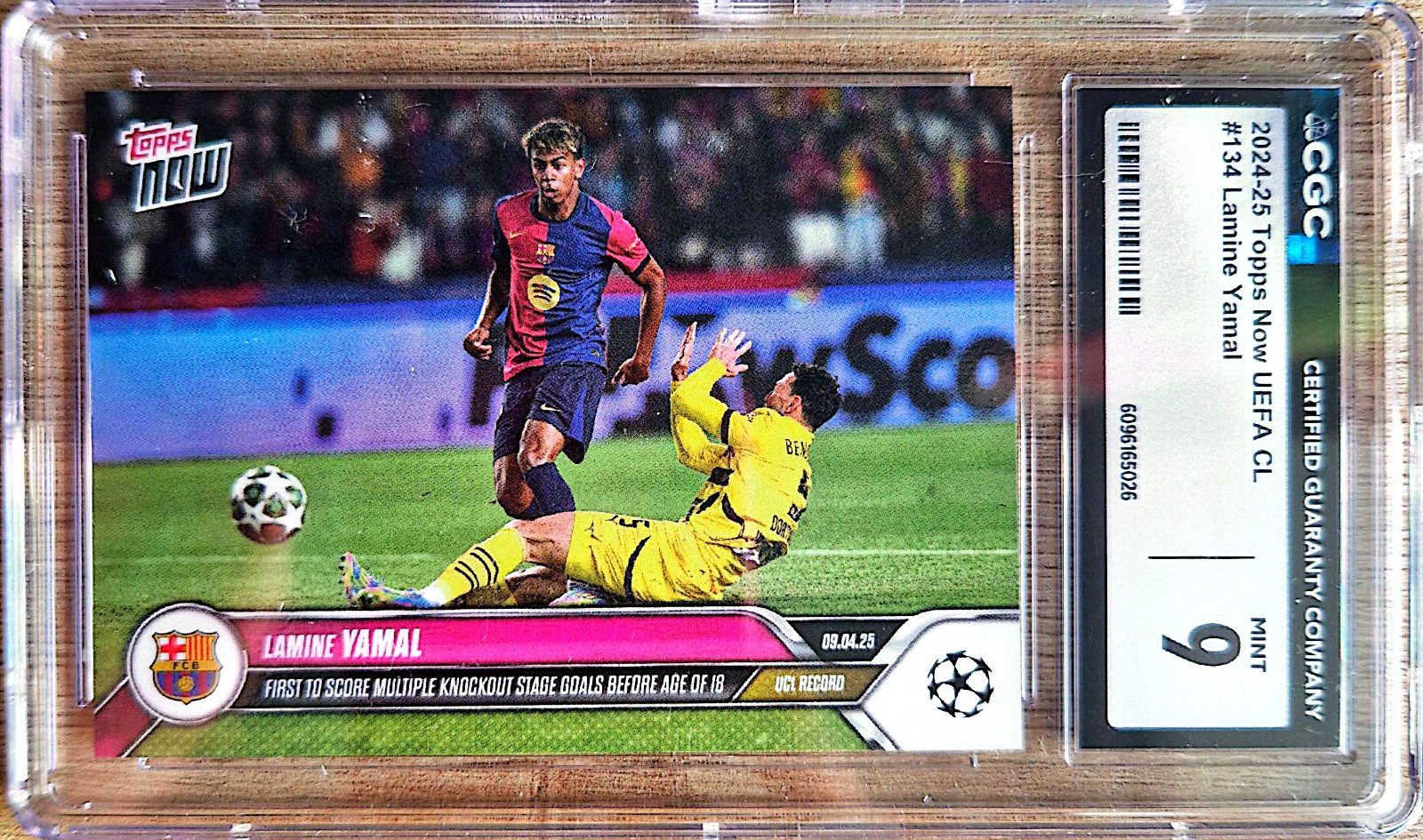 Lamine Yamal Topps UEFA Champions League 2025 CGC 9