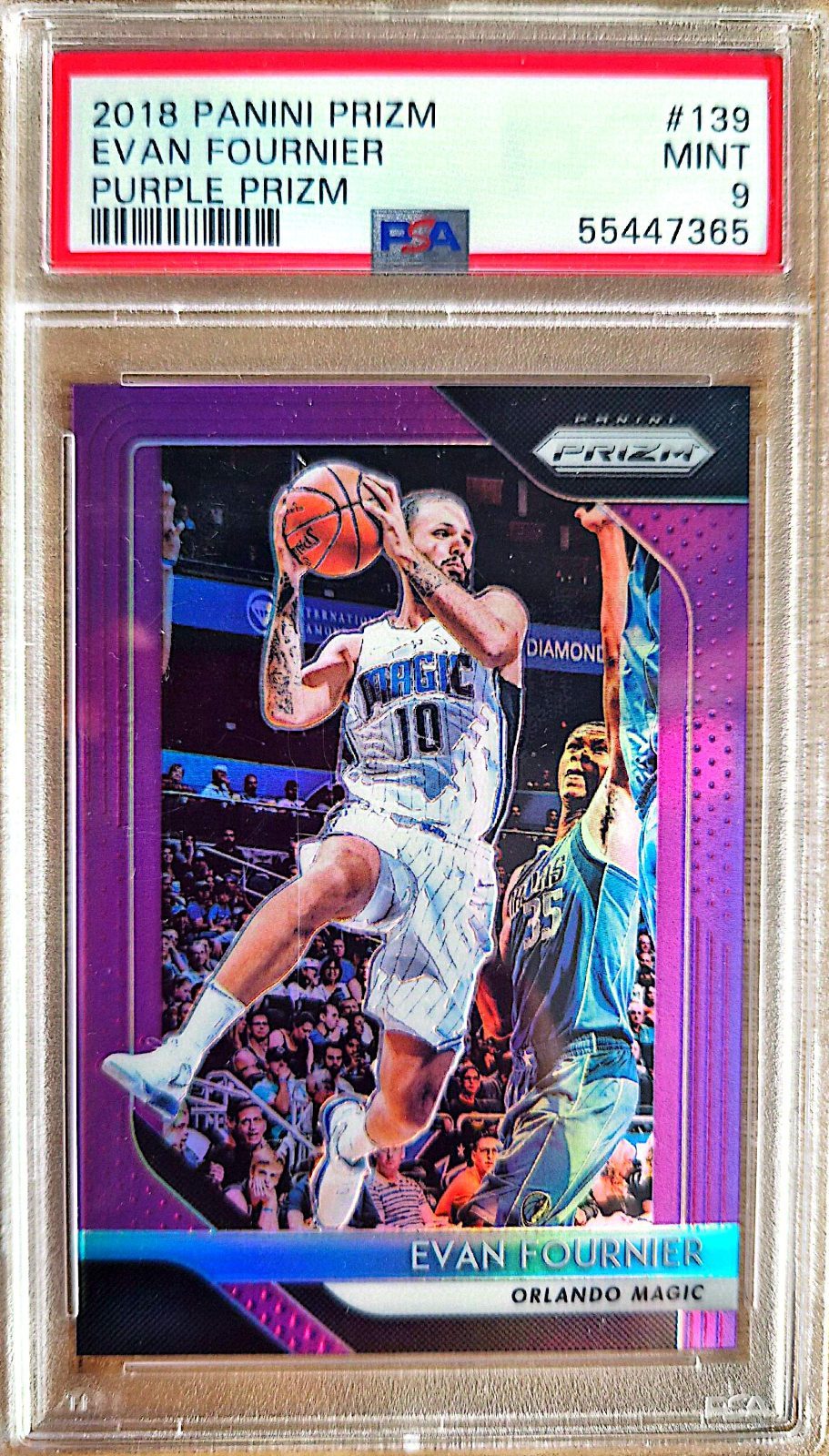 Evan Fournier Panini Prizm 2018-19 PSA 9 /75