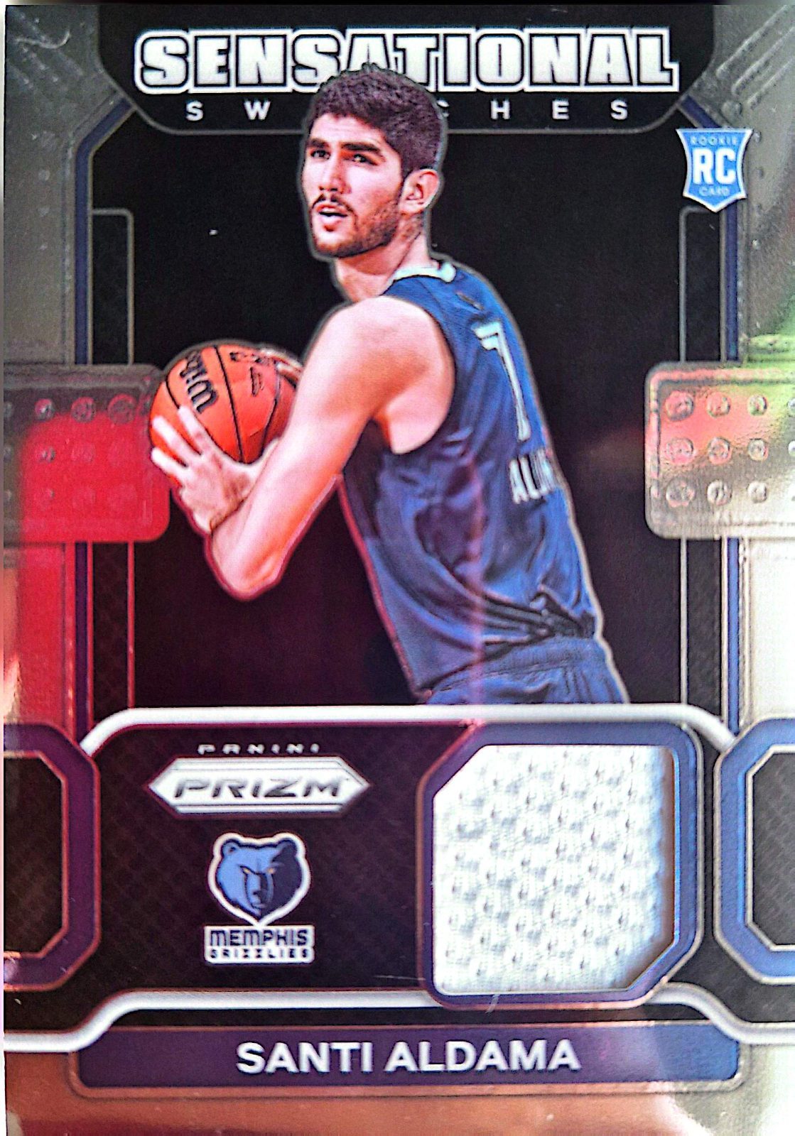 Santi Aldama Panini Prizm Sensational Swatches 2021-22 Parche