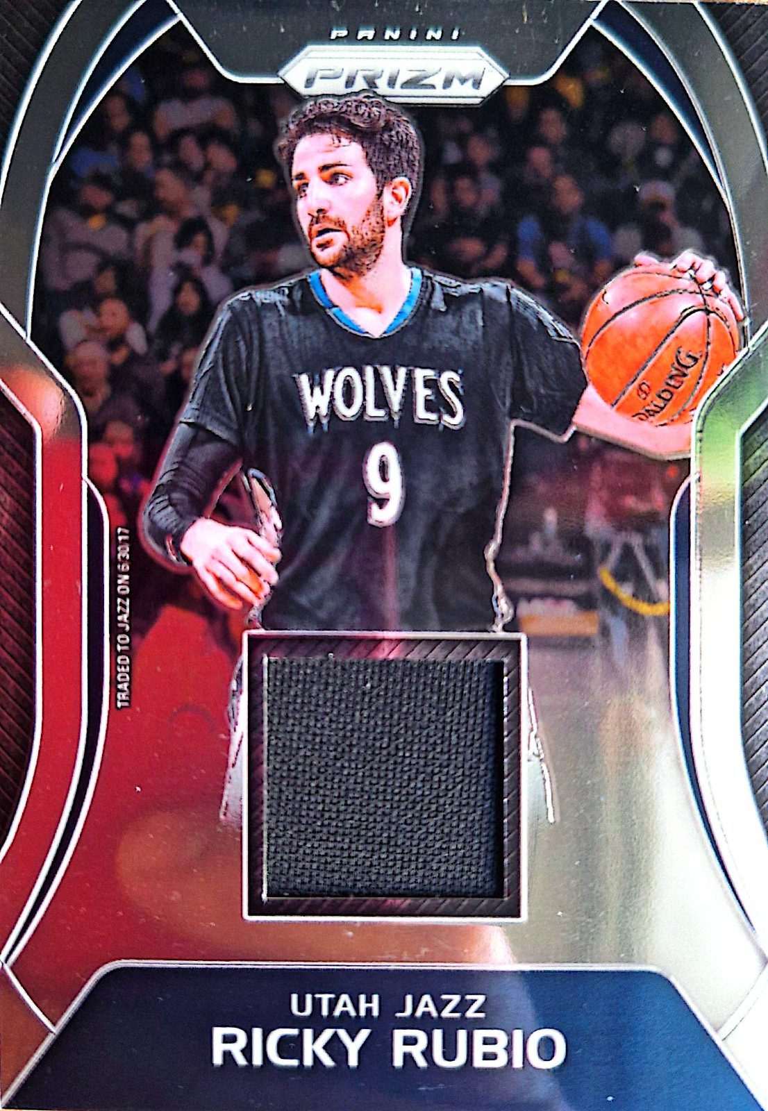 Ricky Rubio Panini Prizm Sensational Swatches 2017-18 Parche Game-Used