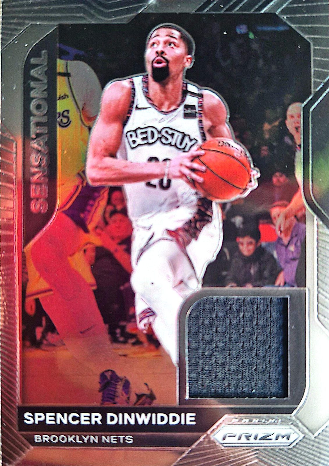 Spencer Dinwiddie Panini Prizm Sensational Swatches 2020-21 Parche Game-Used
