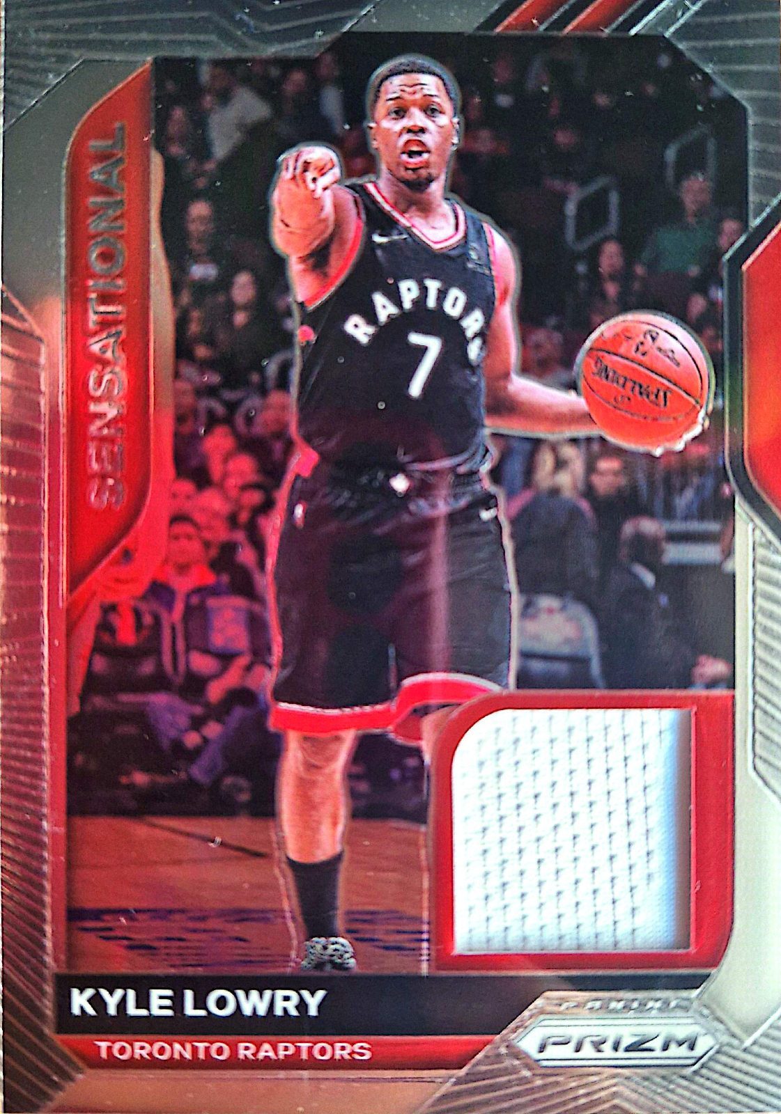 Kyle Lowry Panini Prizm Sensational Swatches 2020-21 Parche Game-Used