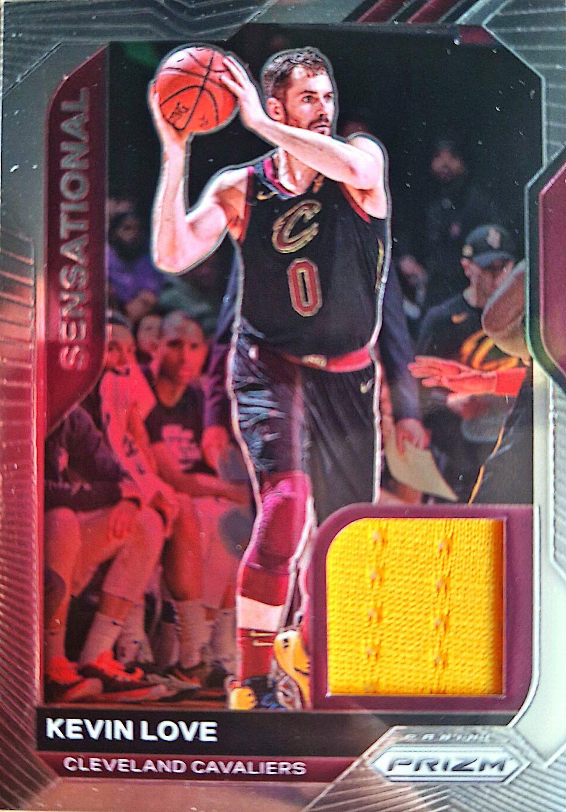 Kevin Love Panini Prizm Sensational Swatches 2020-21 Parche Game-Used