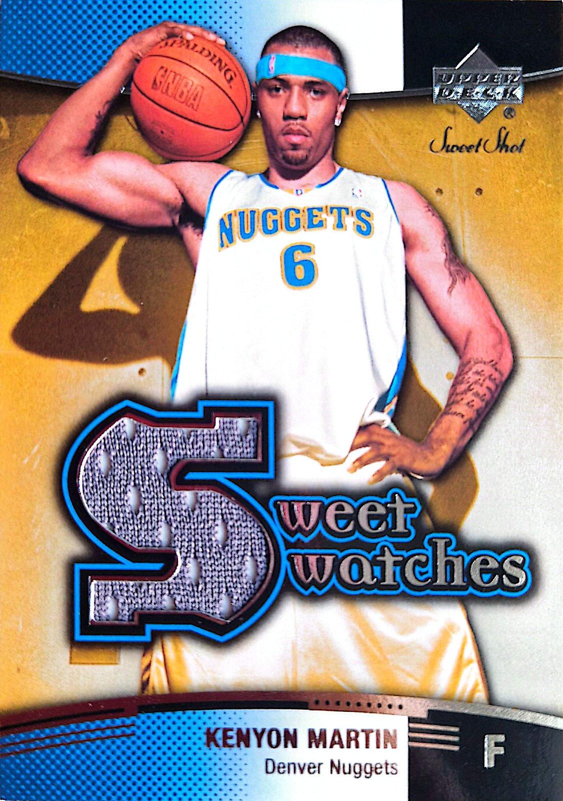 Kenyon Martin Upper Deck Sweet Shot 2004-05 Parche Game-Used