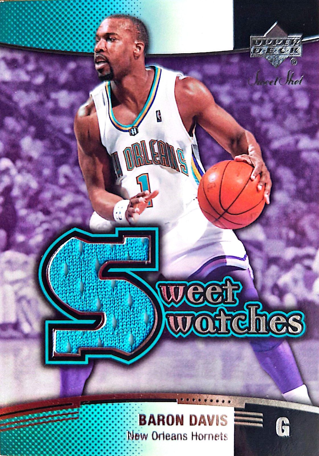 Baron Davis Upper Deck Sweet Shot 2004 Parche Game-Used