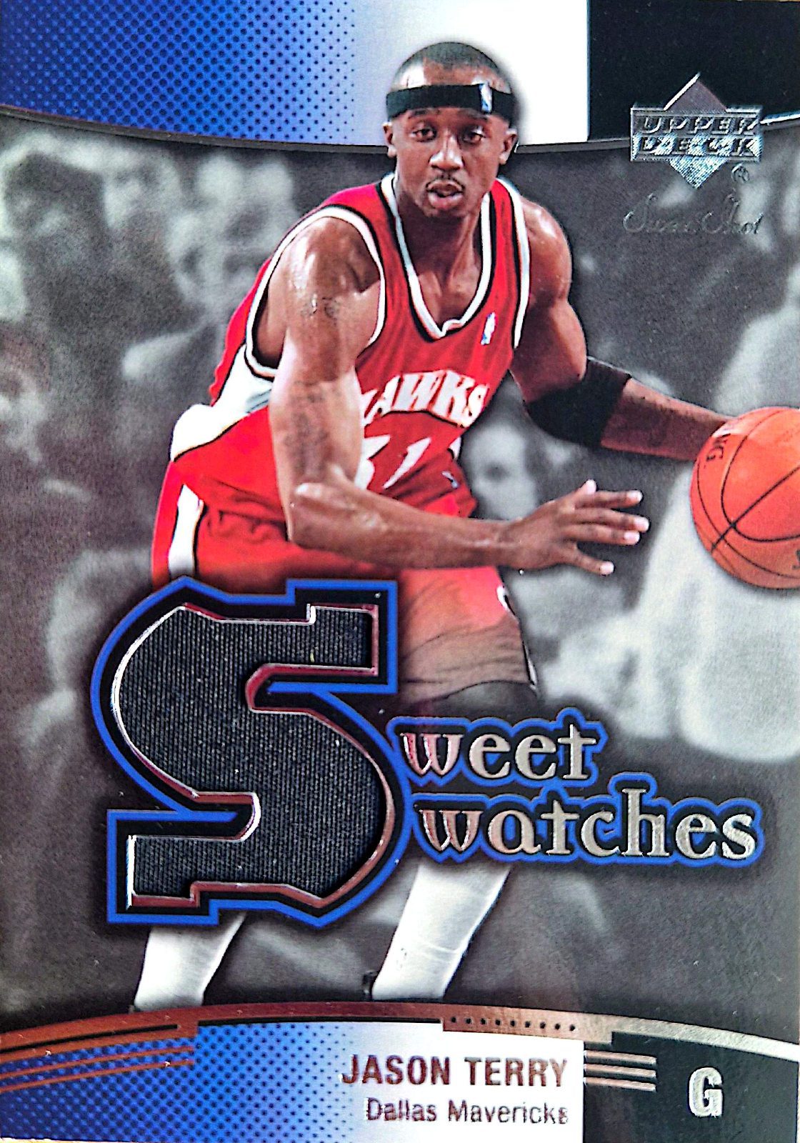 Jason Terry Upper Deck Sweet Shot 2004 Parche Game-Used