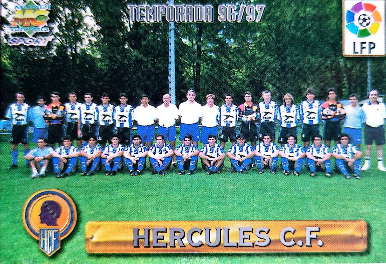 Plantilla Hércules CF Mundicromo Las Fichas de la Liga 96-97
