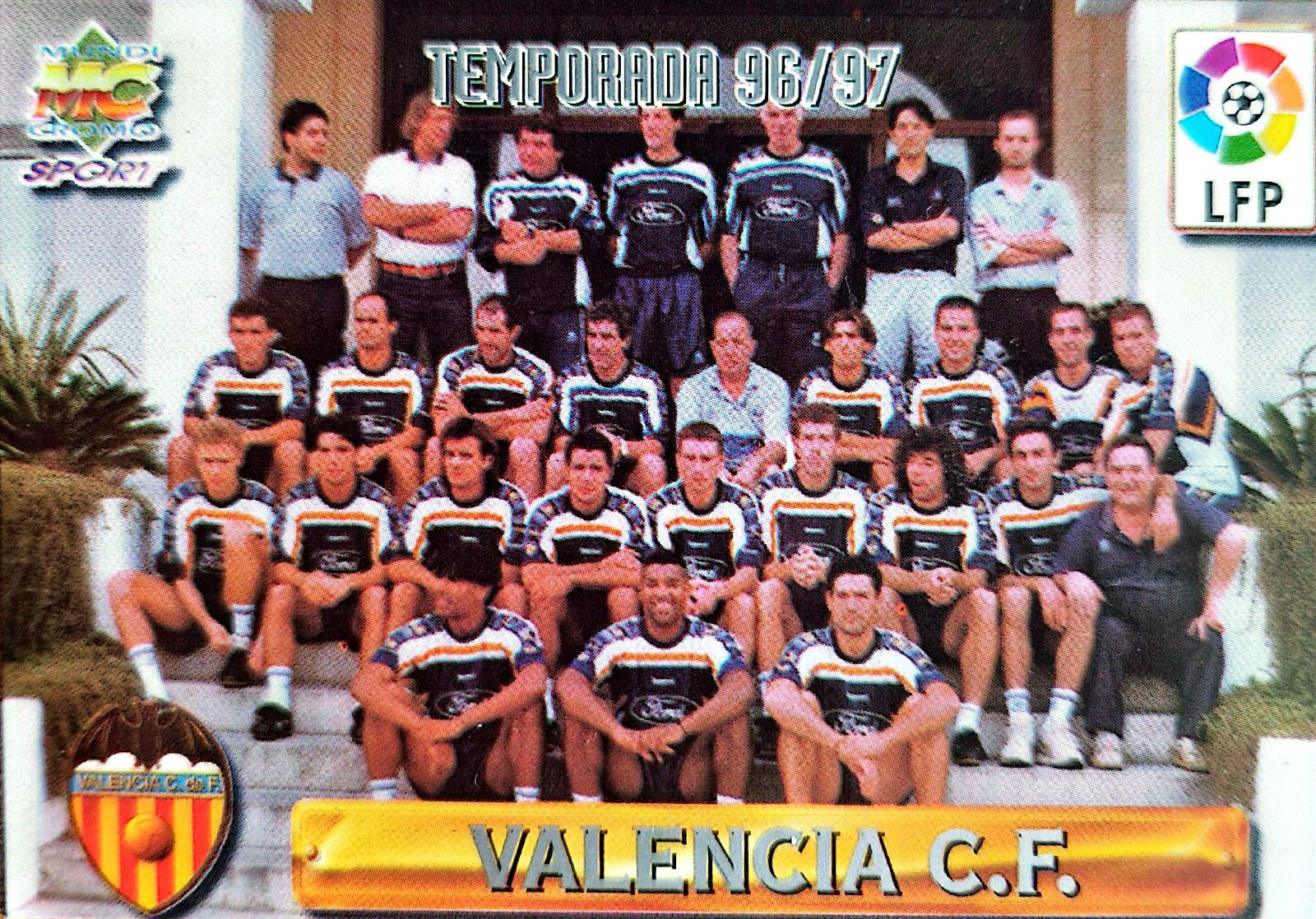 Plantilla Valencia CF Mundicromo Las Fichas de la Liga 96-97