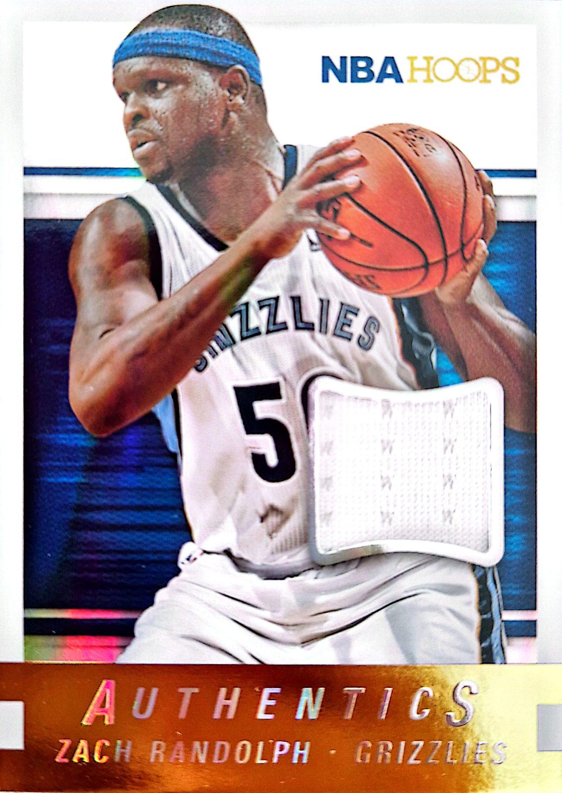 Zach Randolph Panini NBA Hoops Authentics 2014-15 Parche Game-Used
