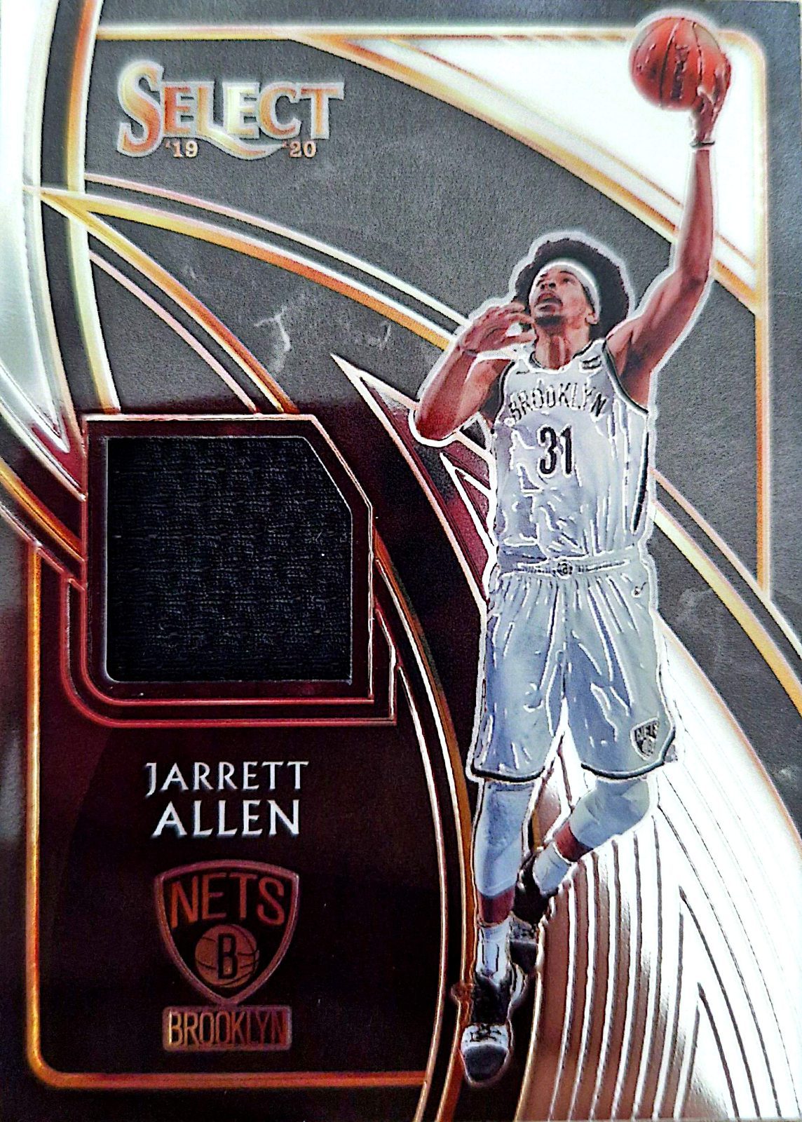 Jarrett Allen Panini Select Swatches 2019-20 Parche Game-Used