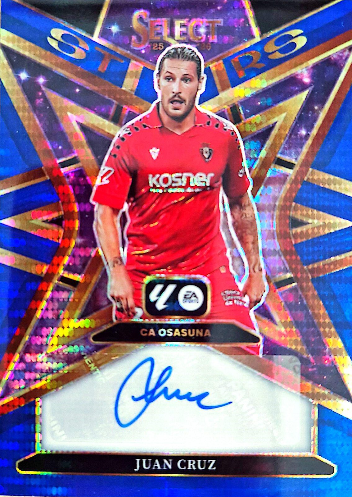Juan Cruz Panini Select LaLiga Stars 2025-26 Autógrafo Azul