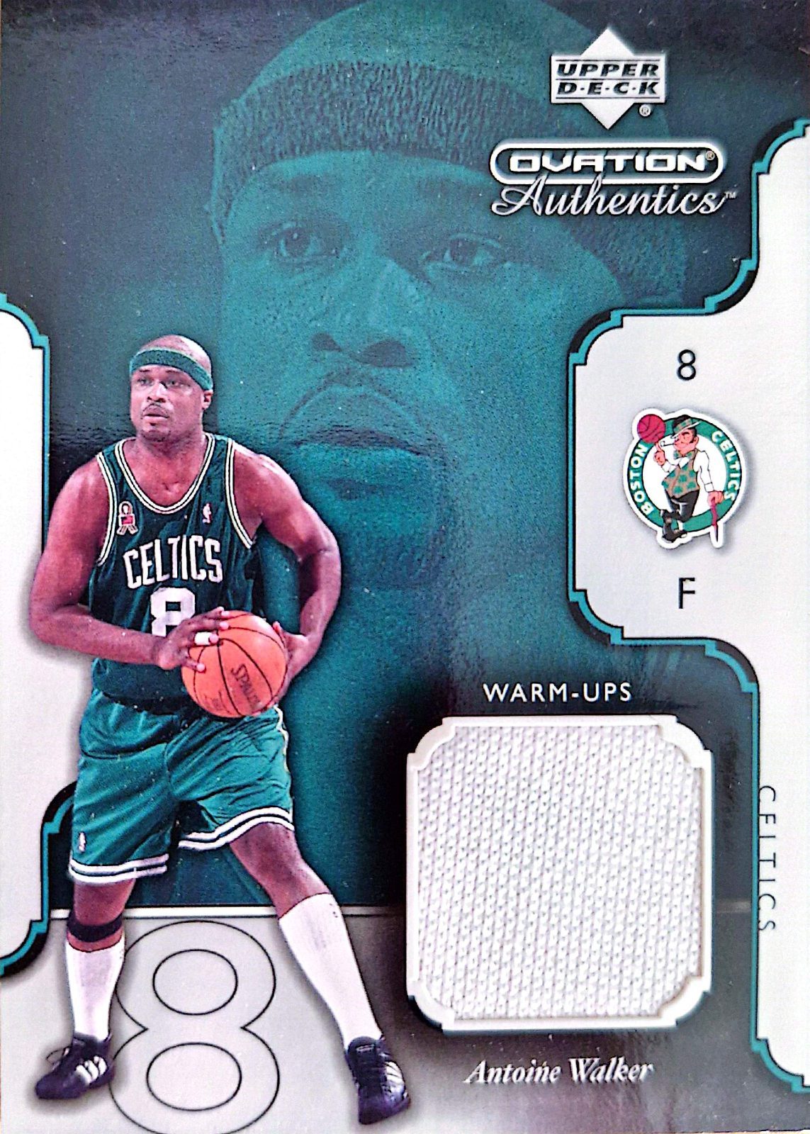 Antoine Walker Upper Deck Ovation Authentics Warm-Ups 2002-03 Parche Game-Used