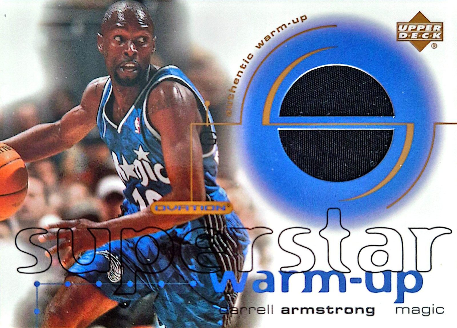 Darrell Armstrong Upper Deck Ovation Superstar Warm-Up 2001-02 Parche Game-Used