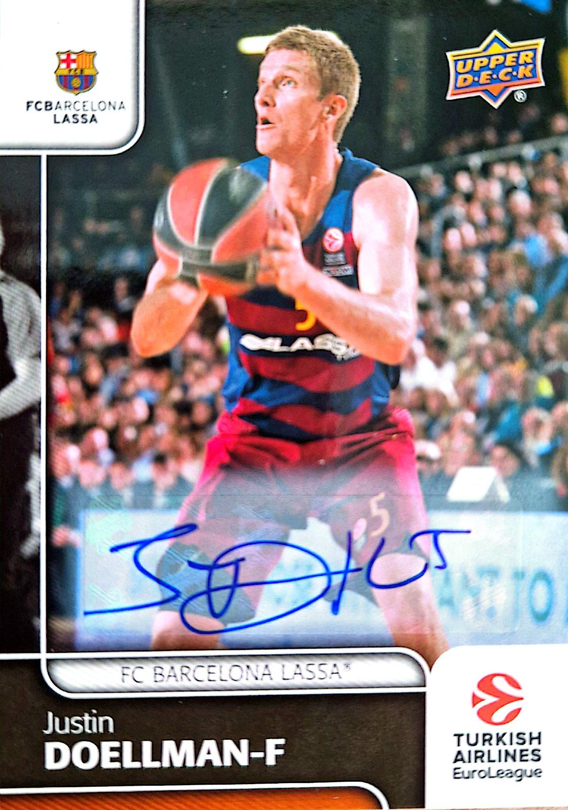 Justin Doellman Upper Deck Euroleague 2016-17 Autógrafo
