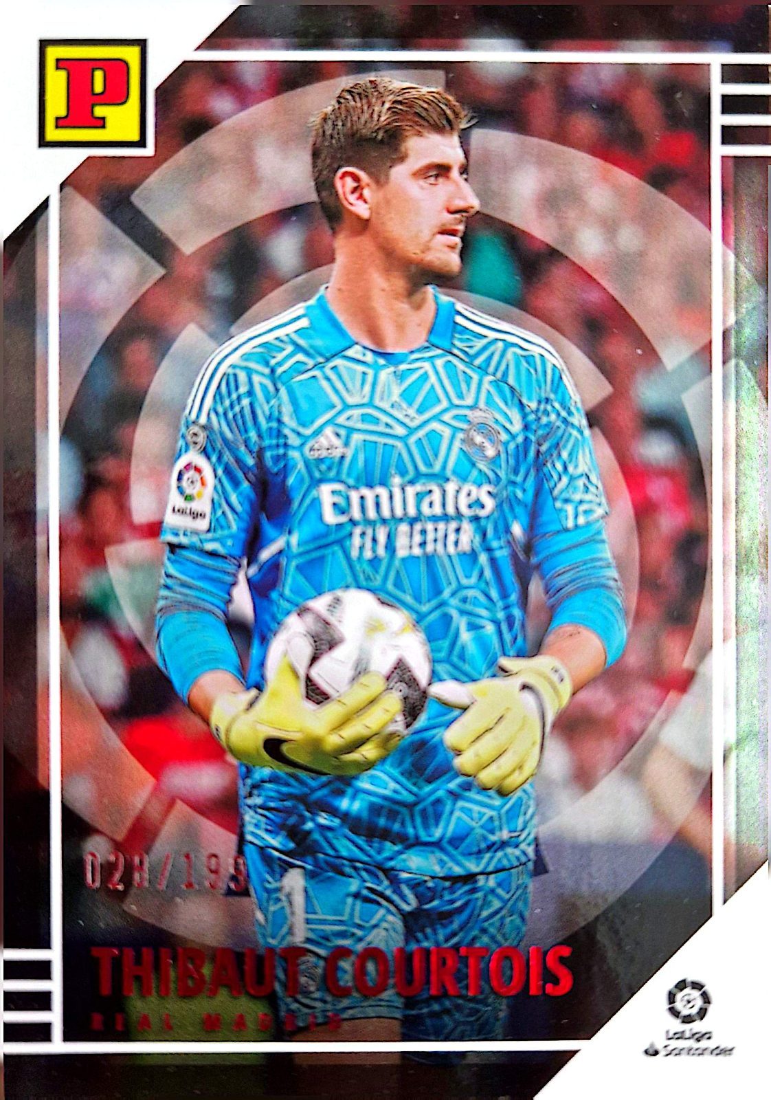 Thibaut Courtois Panini Chronicles LaLiga 2022-23 Rojo /199