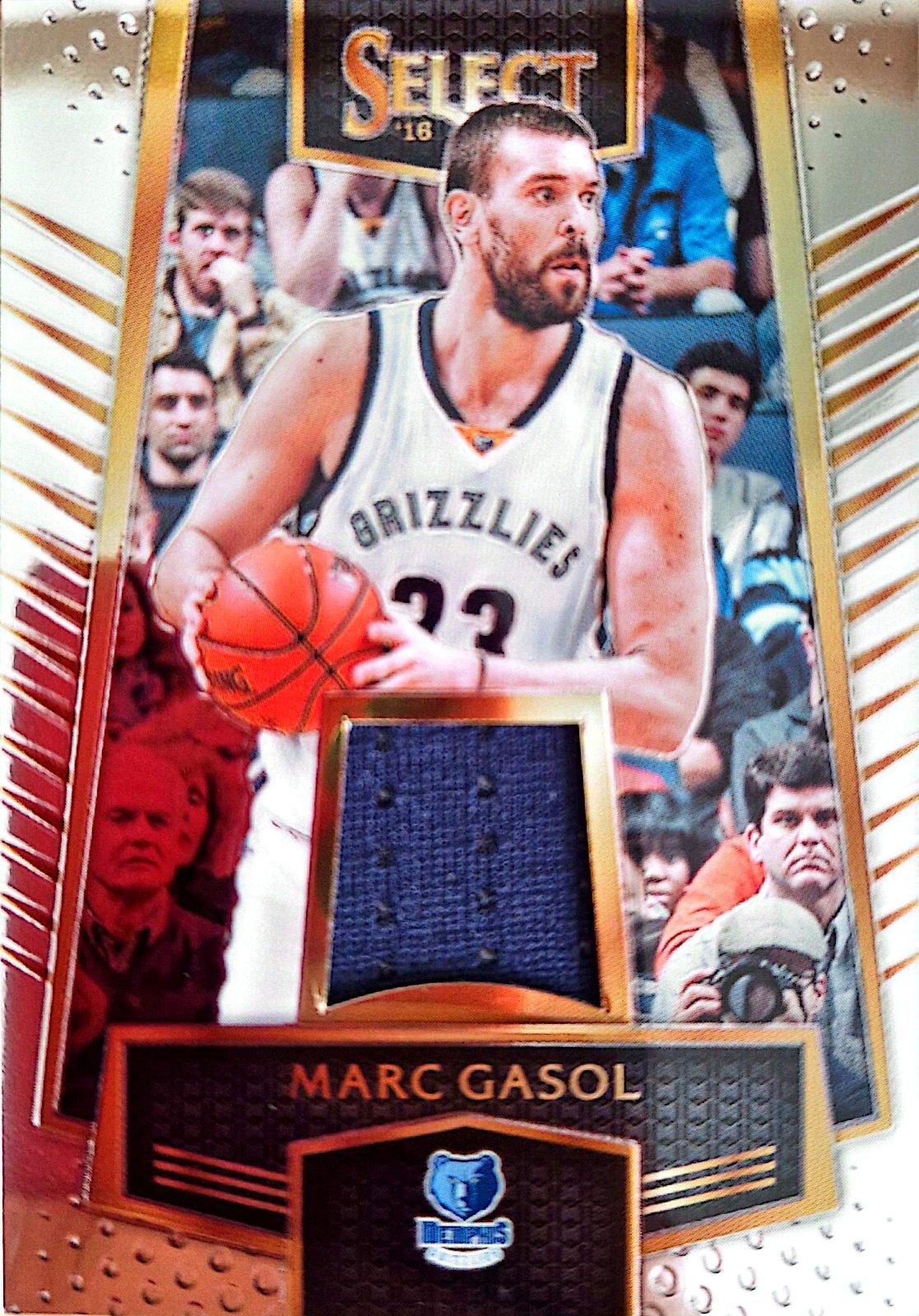 Marc Gasol Panini Select Swatches 2016-17 Parche Game-Used