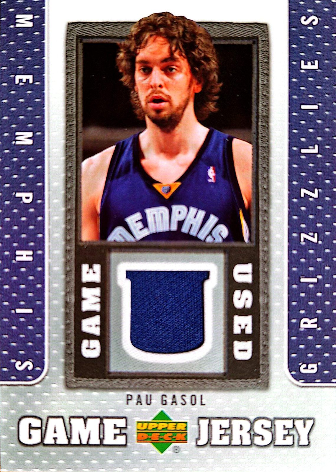 Pau Gasol Upper Deck Game Jersey 2007-08 Parche Game-Used