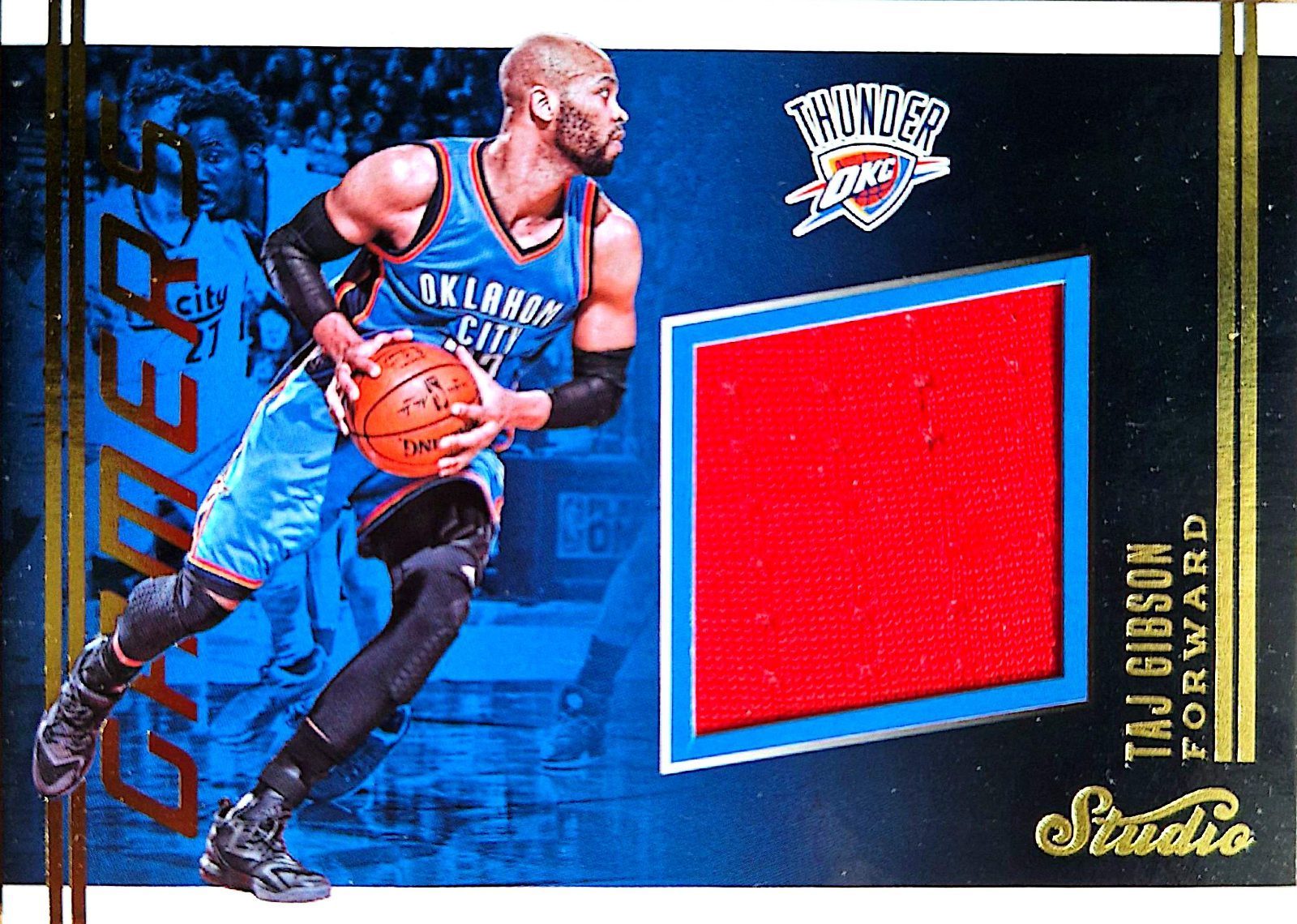 Taj Gibson Panini Studio Gamers 2016-17 Parche Game-Used