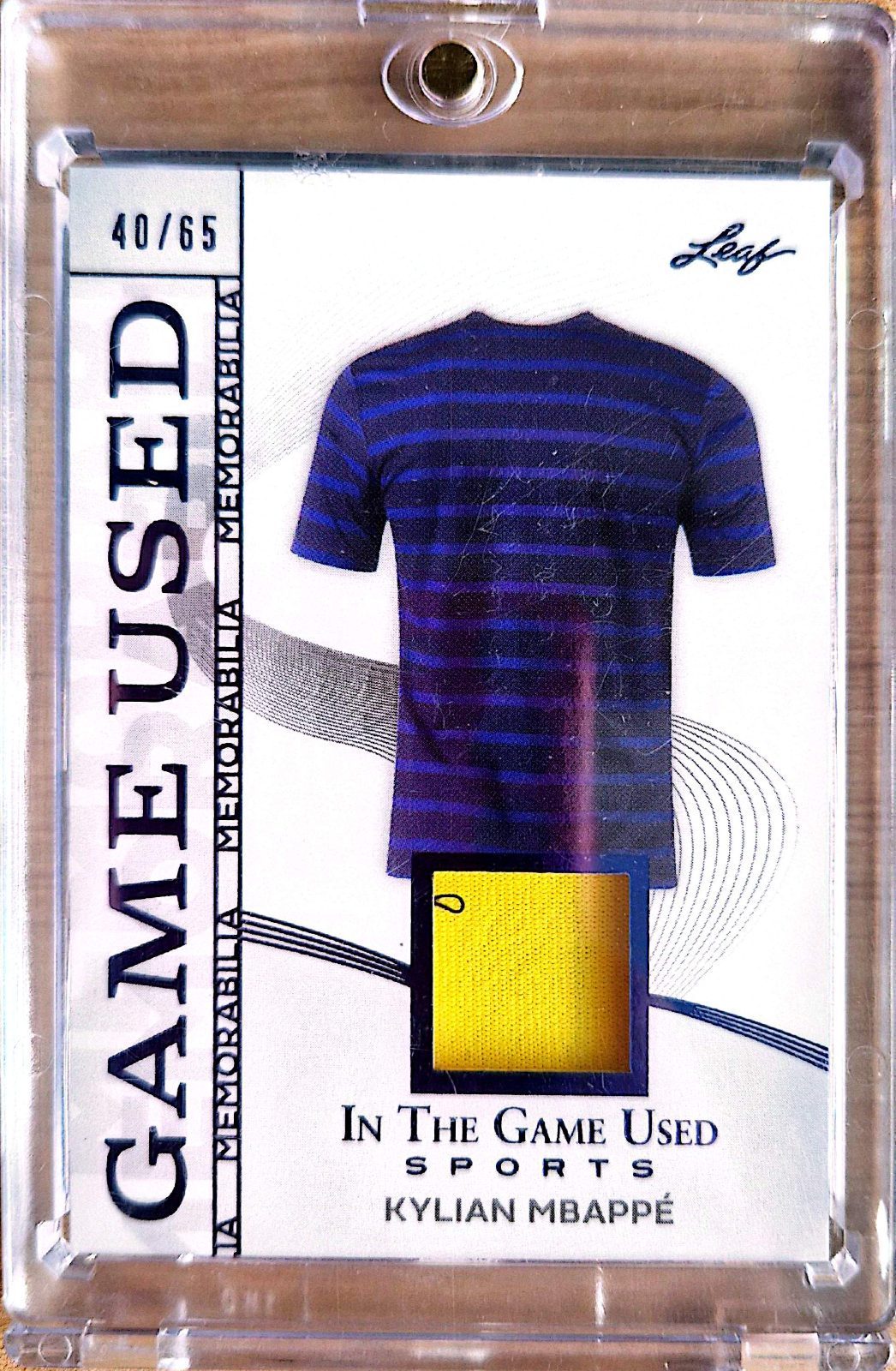 Kylian Mbappé Leaf In The Game Used Sports 2025 Parche Game-Used /65