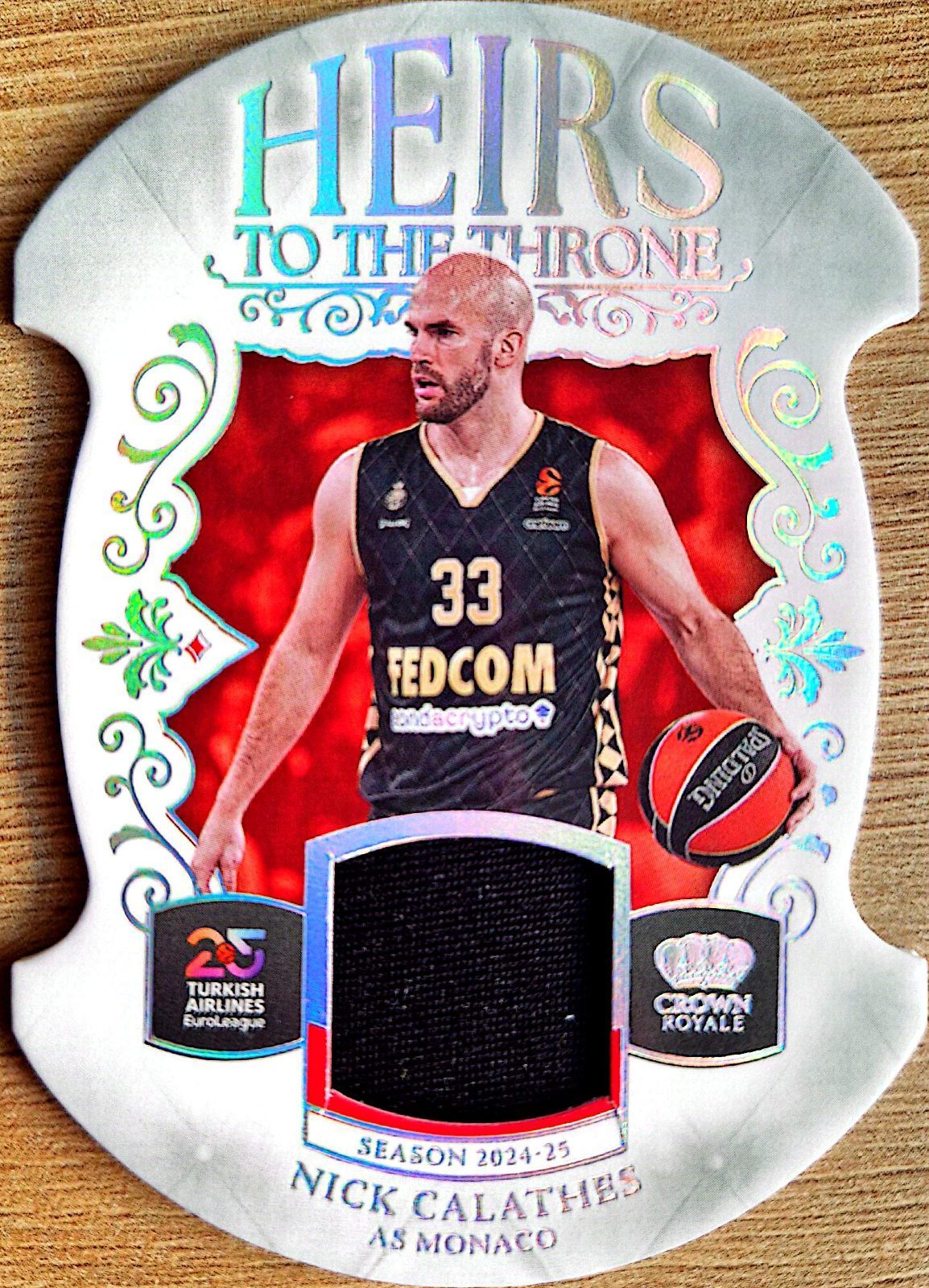 Nick Calathes Panini Crown Royale EuroLeague 2024-25 Heirs to the Throne Parche