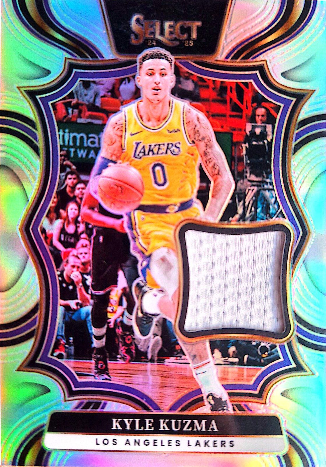 Kyle Kuzma Panini Select Throwback Materials 2024-25 Parche Game-Used