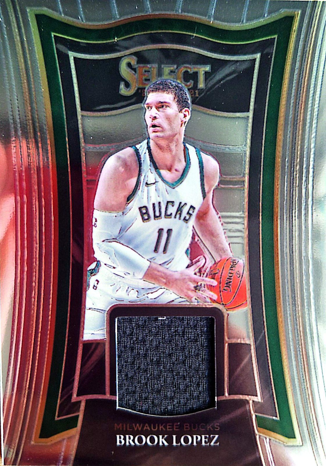Brook Lopez Panini Select Swatches 2020-21 Parche Game-Used