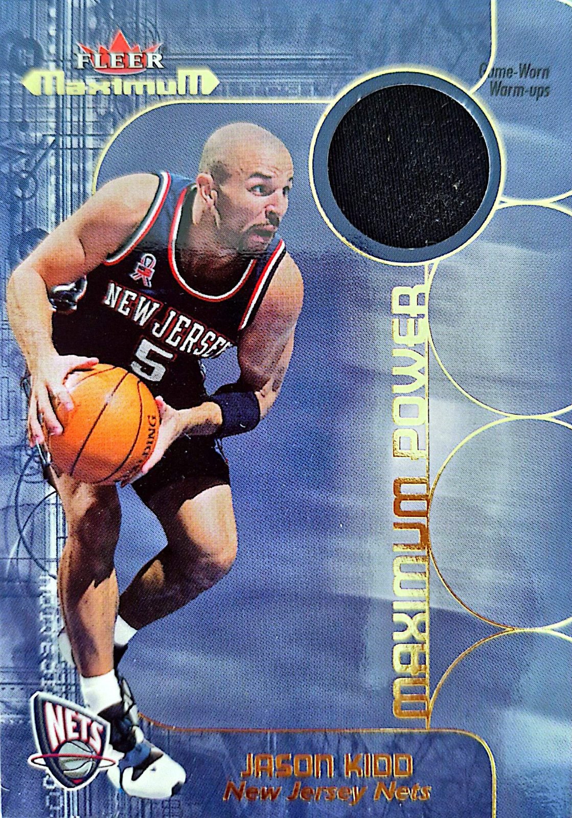 Jason Kidd Fleer Maximum 2001-02 Parche Game-Used