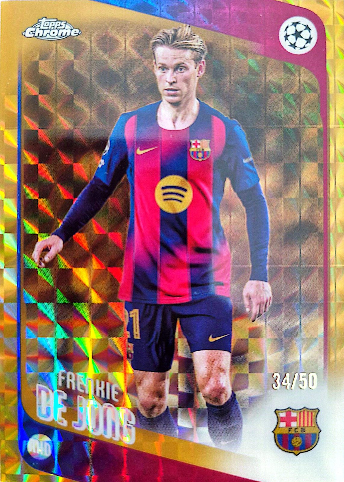 Frenkie de Jong Topps Chrome UEFA Champions League 2025-26 /50